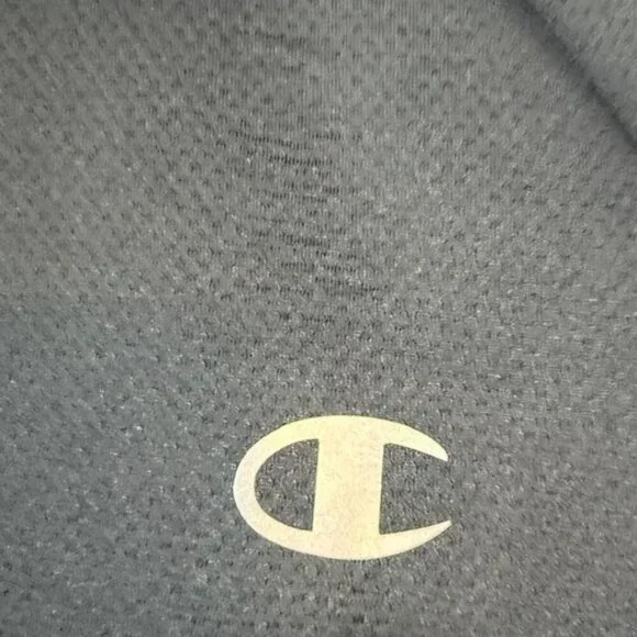 Champion Black Quarter-Zip Pullover Long Sleeve Top Size S - Picture 7 of 10